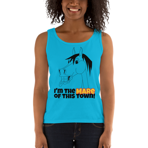 The Cheeky Horse - I'm The Mare Of This Town Ladies Tank Top Singlet