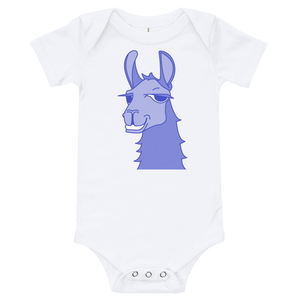 The Cool Llama - Baby Bodysuit Blue