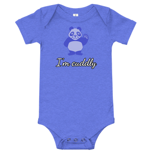 Howdy Panda - I'm Cuddly Baby Bodysuit Blue