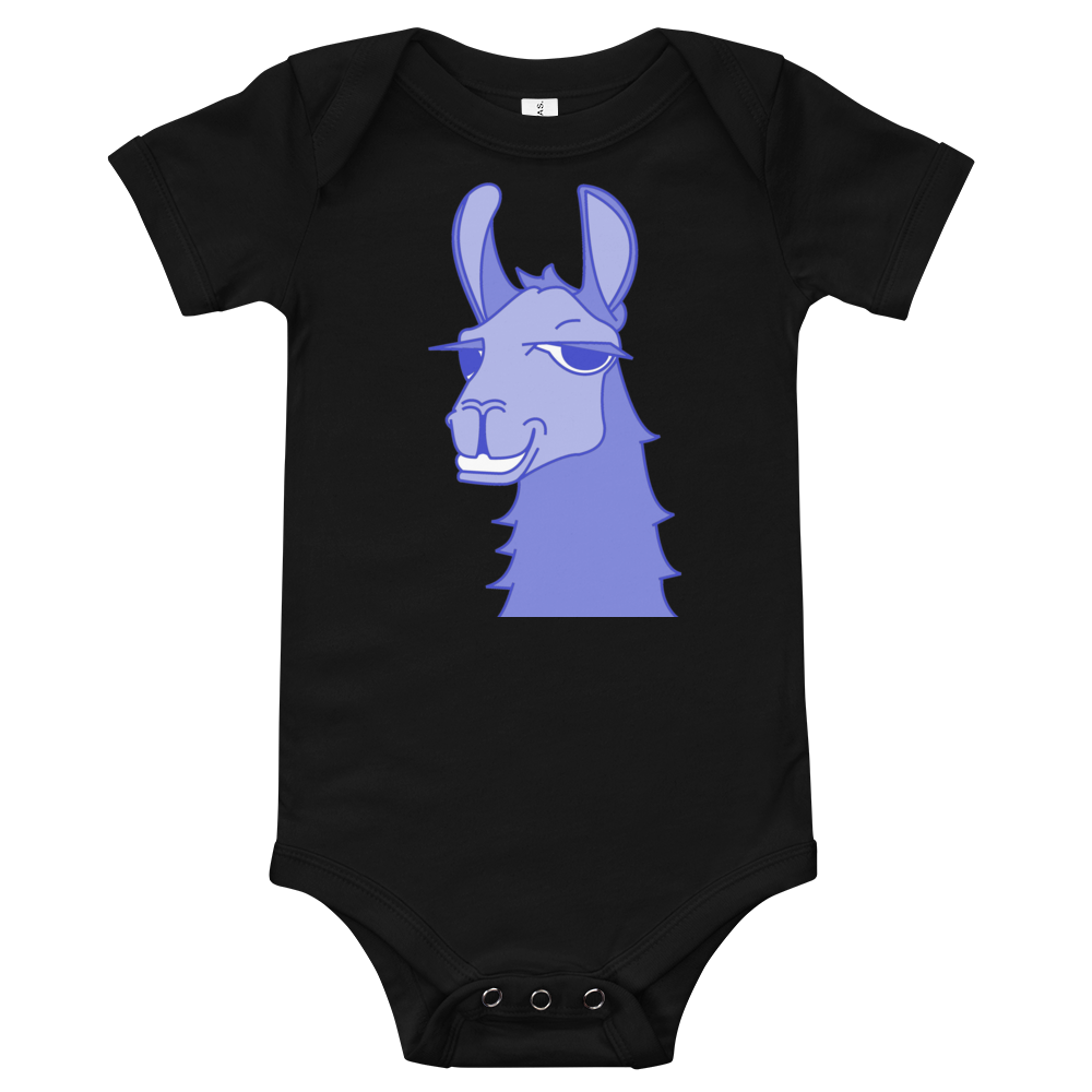 The Cool Llama - Baby Bodysuit Blue