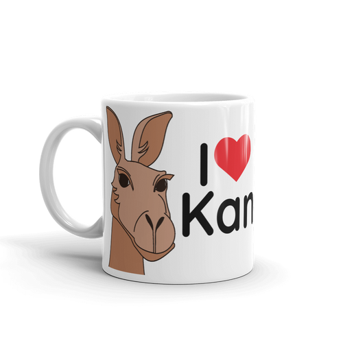 Australia - I Love Kangaroos Mug (Brown)