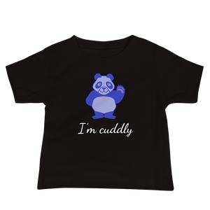 Howdy Panda - I'm Cuddly Baby T-Shirt Blue