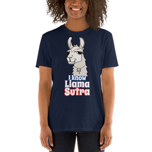 The Cool Llama - I Know Llama Sutra Plain Unisex T-Shirt