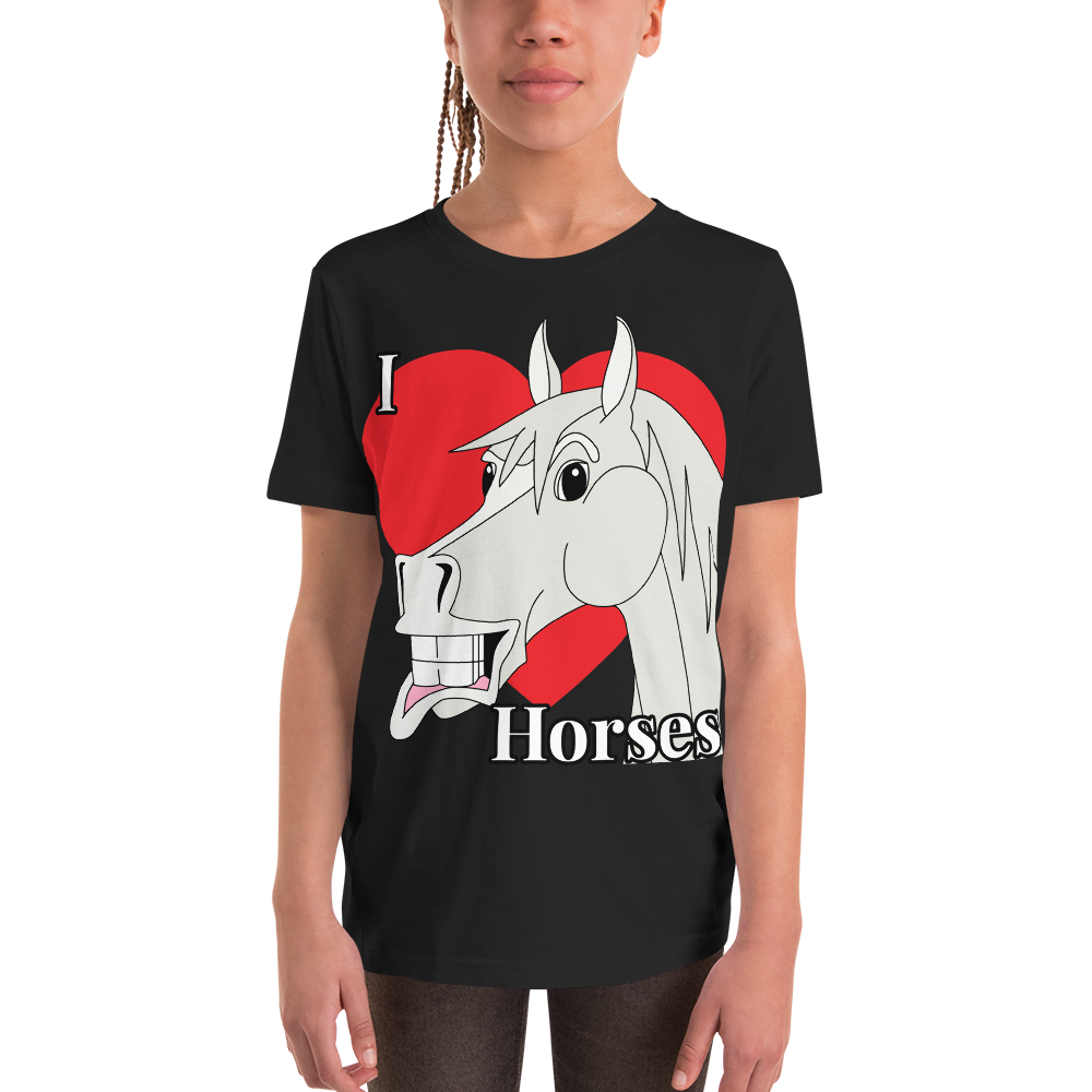 The Cheeky Horse - I Love Horses Kids T-Shirt