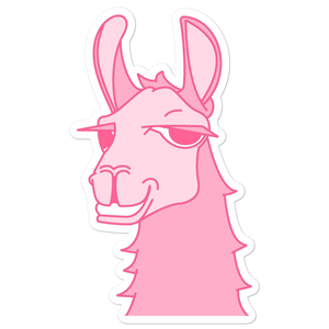 The Cool Llama - Sticker Pink