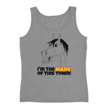 Load image into Gallery viewer, The Cheeky Horse - I&#39;m The Mare Of This Town Ladies Tank Top Singlet