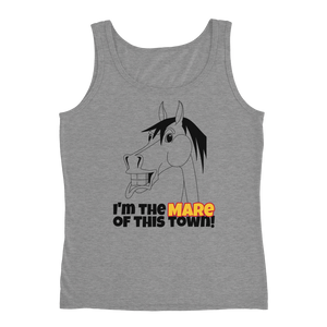 The Cheeky Horse - I'm The Mare Of This Town Ladies Tank Top Singlet