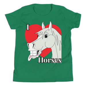 The Cheeky Horse - I Love Horses Kids T-Shirt