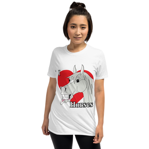 The Cheeky Horse - I Love Horses Adult Shirt