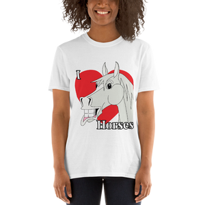 The Cheeky Horse - I Love Horses Adult Shirt