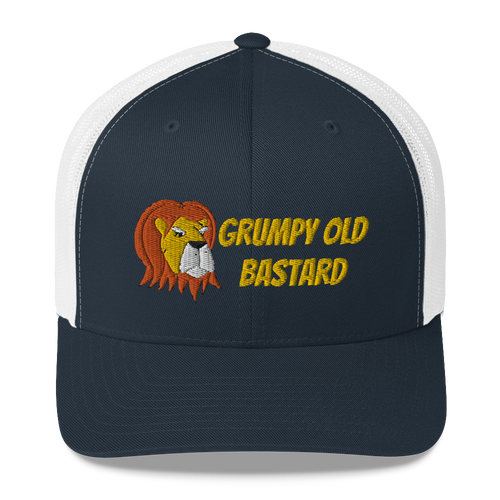 Grumpy Lion - Grumpy Old Bastard Trucker Cap Hat