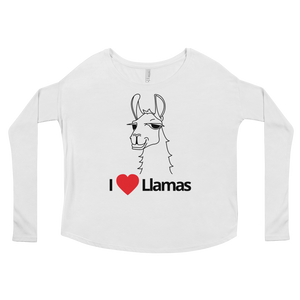 The Cool Llama - I Love Llamas Women's Long Sleeve Shirt