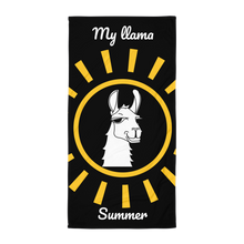 Load image into Gallery viewer, The Cool Llama - Beach Towel Black