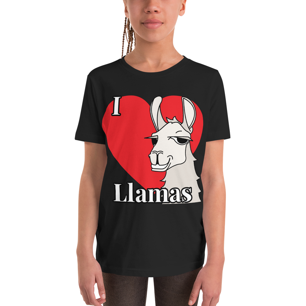 The Cool Llama - I Love Llamas Kids T-Shirt