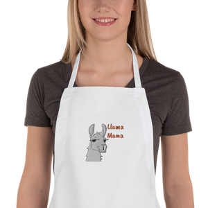 The Cool Llama - Embroidered Apron Llama Mama