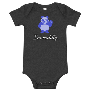 Howdy Panda - I'm Cuddly Baby Bodysuit Blue