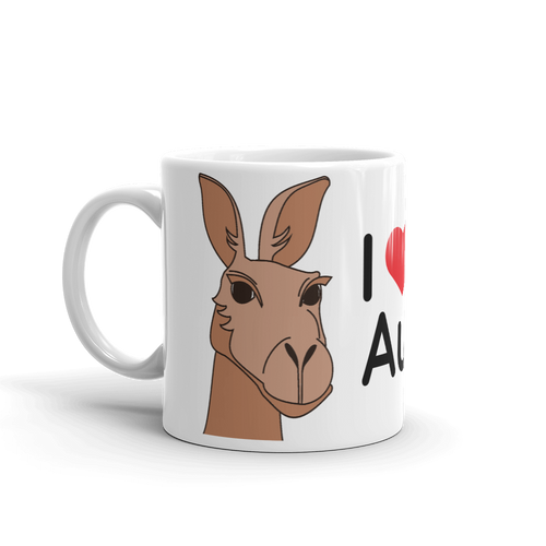 Australia - I Love Australia Kangaroo Mug (Brown)