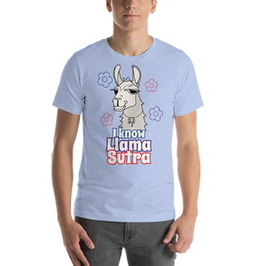 The Cool Llama - I Know Llama Sutra Light Coloured Unisex T-Shirt