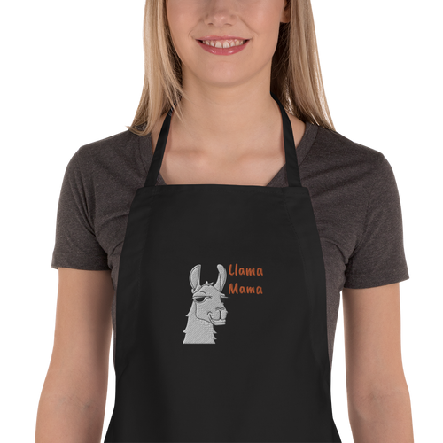 The Cool Llama - Embroidered Apron Llama Mama