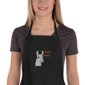 The Cool Llama - Embroidered Apron Llama Mama