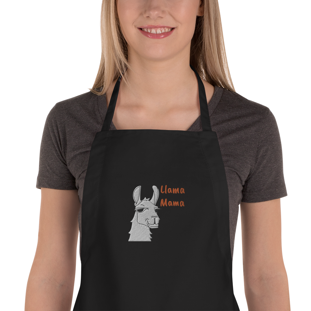 The Cool Llama - Embroidered Apron Llama Mama