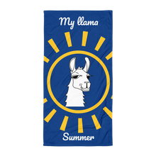 Load image into Gallery viewer, The Cool Llama - Beach Towel Blue