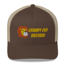 Load image into Gallery viewer, Grumpy Lion - Grumpy Old Bastard Trucker Cap Hat