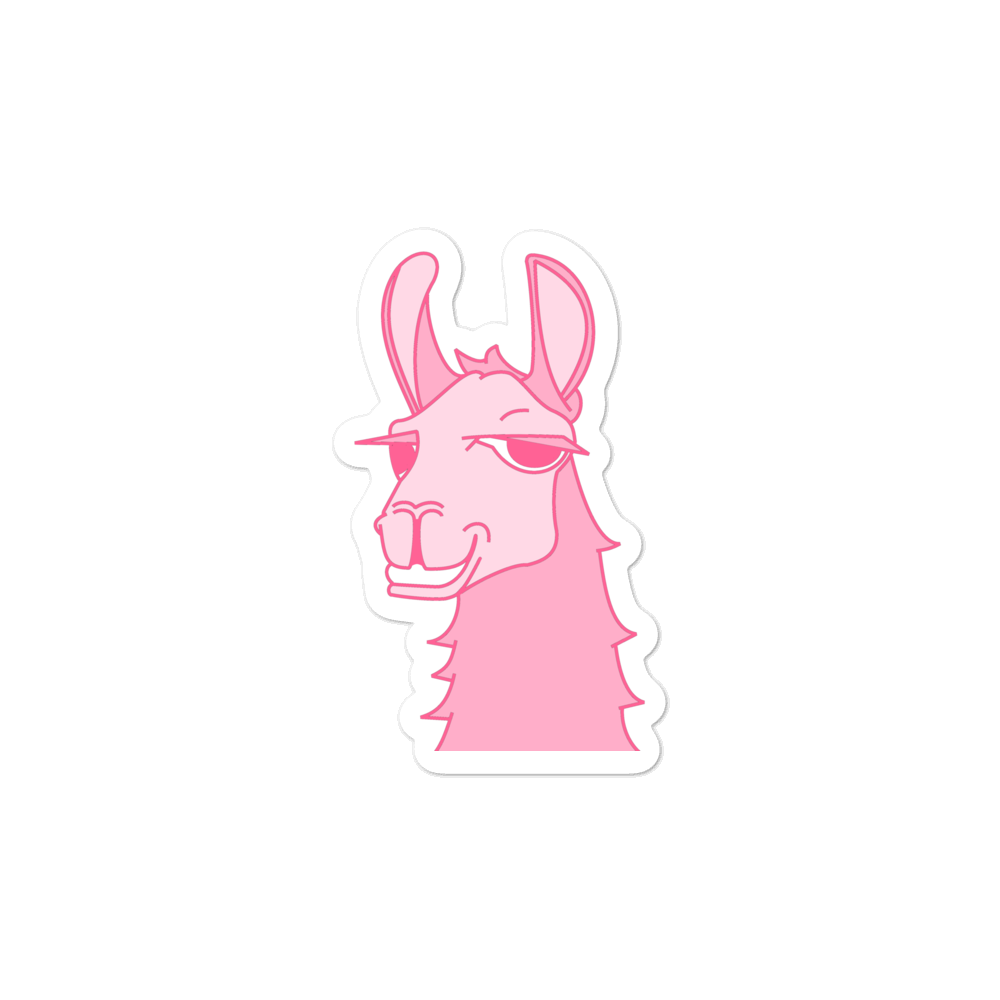 The Cool Llama - Sticker Pink