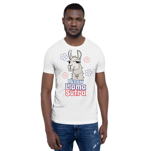 The Cool Llama - I Know Llama Sutra Light Coloured Unisex T-Shirt