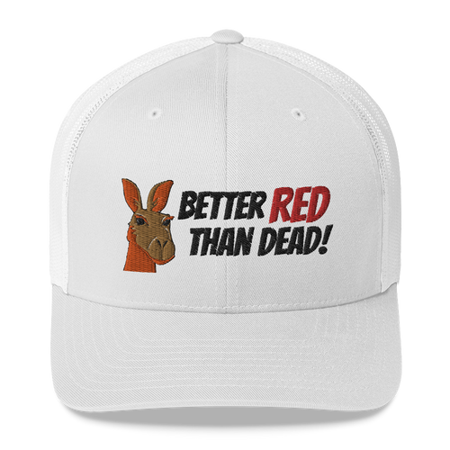 Australia - Better Red Than Dead Kangaroo Trucker Cap Hat