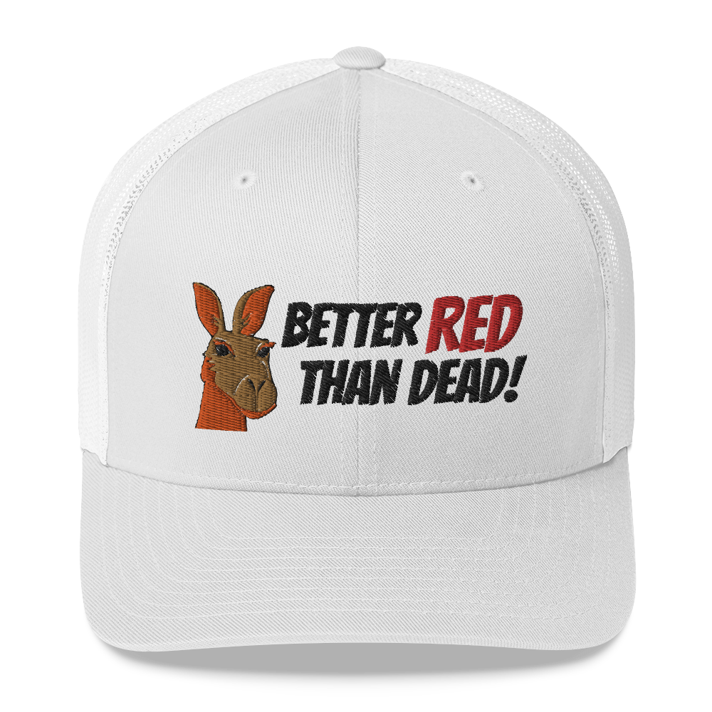 Australia - Better Red Than Dead Kangaroo Trucker Cap Hat