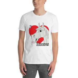 The Cheeky Horse - I Love Horses Adult Shirt