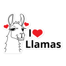 Load image into Gallery viewer, The Cool Llama - I Love Llamas Sticker