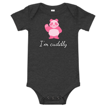 Load image into Gallery viewer, Howdy Panda - I&#39;m Cuddly Baby Bodysuit Pink