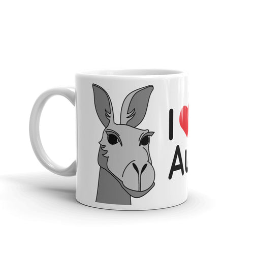 Australia - I Love Australia Kangaroo Mug (Grey)