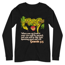 Load image into Gallery viewer, The Serpent - Genesis 3:5 Long Sleeve Shirt