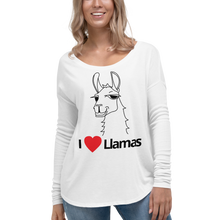 Load image into Gallery viewer, The Cool Llama - I Love Llamas Women&#39;s Long Sleeve Shirt