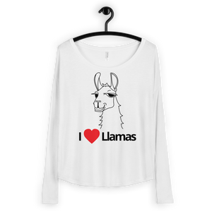 The Cool Llama - I Love Llamas Women's Long Sleeve Shirt