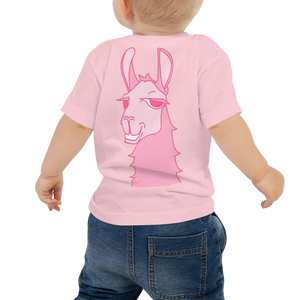 The Cool Llama - Baby T-Shirt Pink