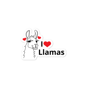 The Cool Llama - I Love Llamas Sticker