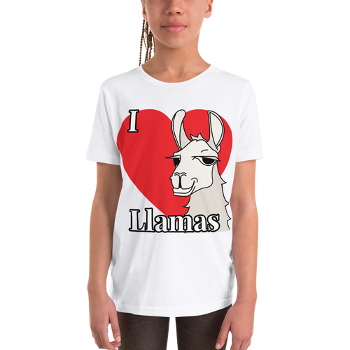 The Cool Llama - I Love Llamas Kids T-Shirt