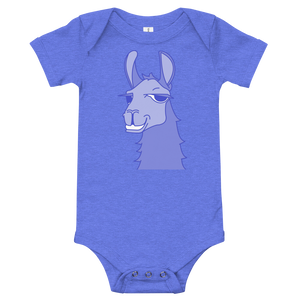 The Cool Llama - Baby Bodysuit Blue