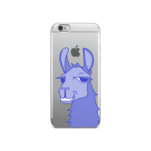 The Cool Llama - iPhone Case Blue