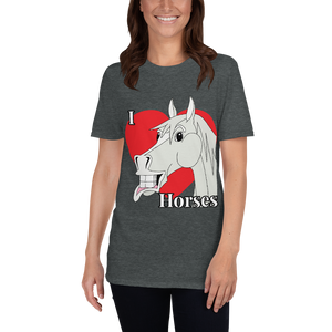 The Cheeky Horse - I Love Horses Adult Shirt