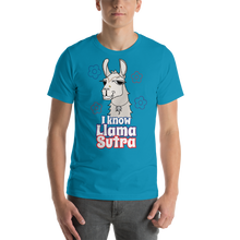 Load image into Gallery viewer, The Cool Llama - I Know Llama Sutra Light Coloured Unisex T-Shirt