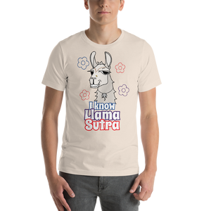 The Cool Llama - I Know Llama Sutra Light Coloured Unisex T-Shirt