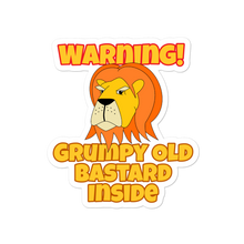 Load image into Gallery viewer, Grumpy Lion - Grumpy Old Bastard Sticker