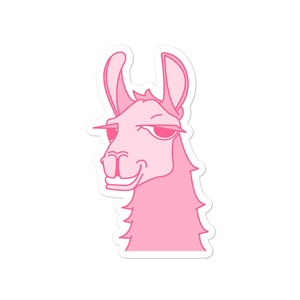 The Cool Llama - Sticker Pink