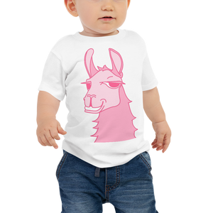 The Cool Llama - Baby T-Shirt Pink