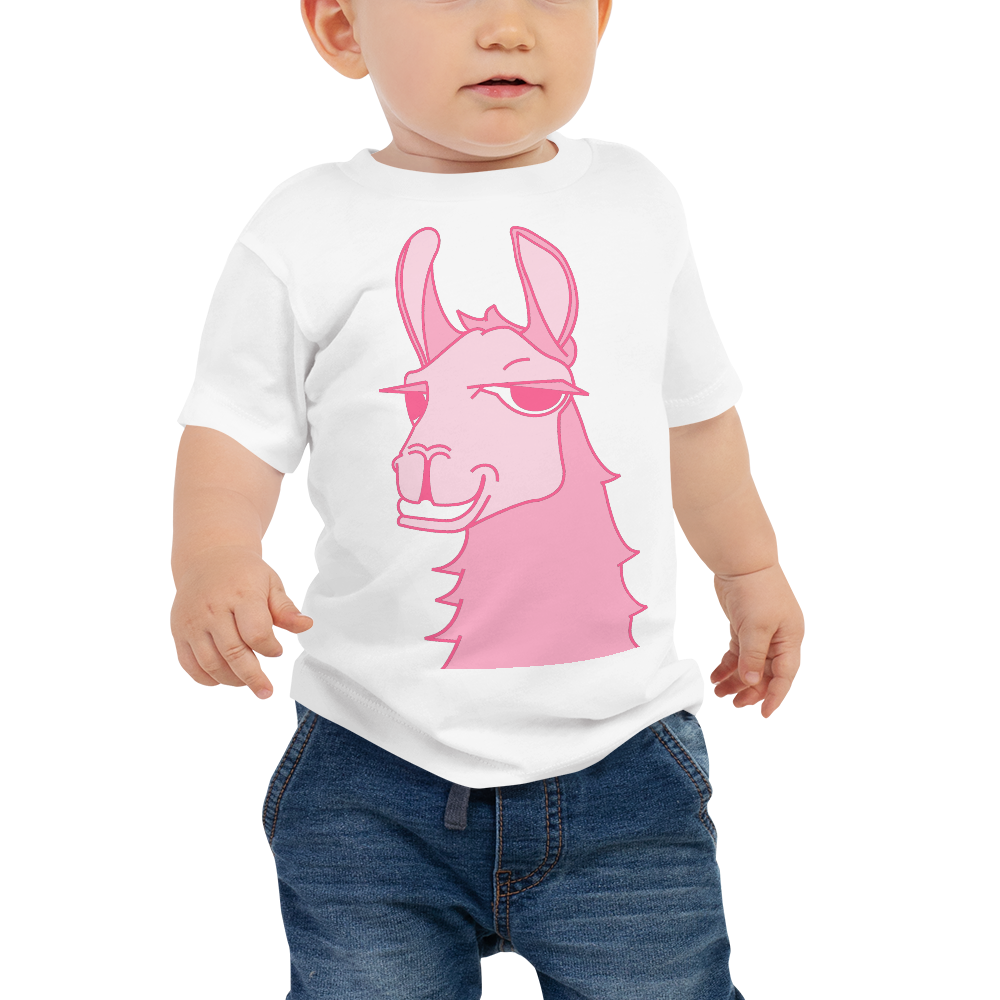 The Cool Llama - Baby T-Shirt Pink